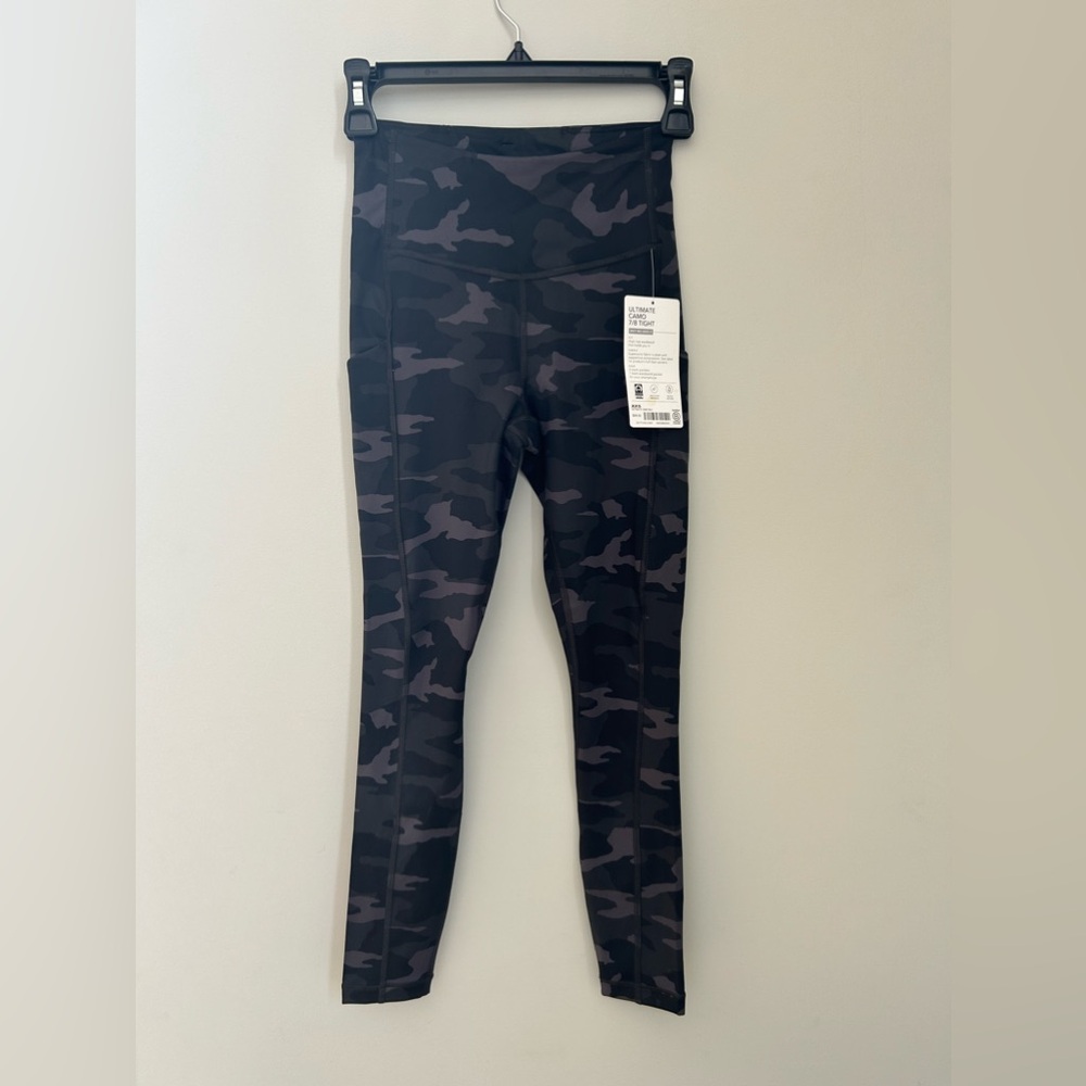 Athleta grey camouflage leggings NEVER WORN with tags
